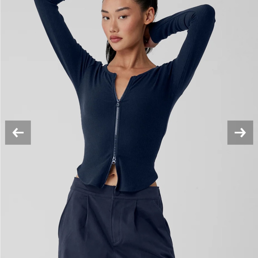 Alo Ribbed Stardust Jacket - Sz M